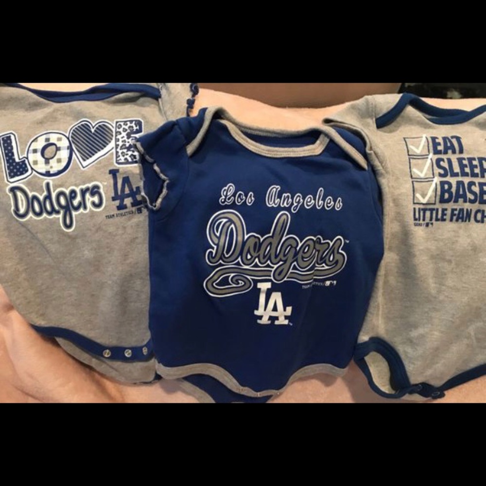 Dodgers baby closing onesies